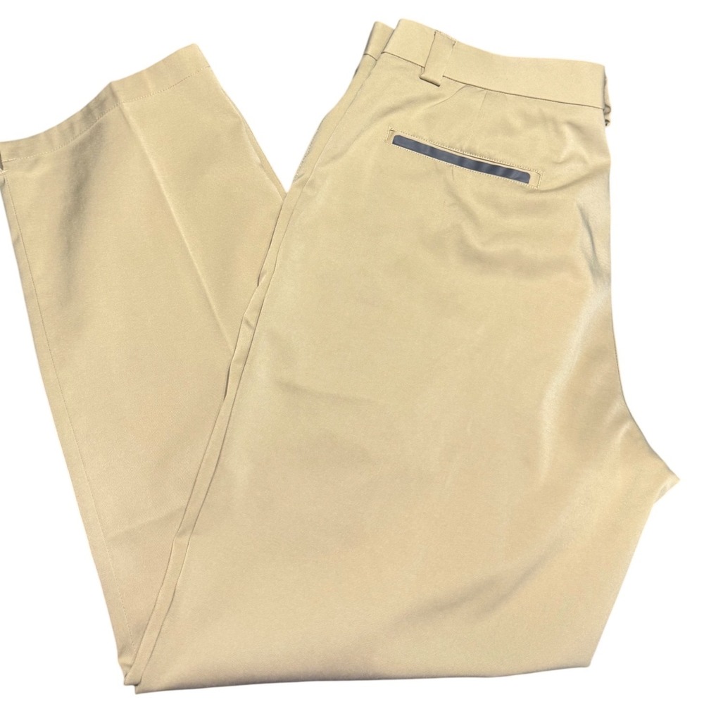 Slazenger Mens 36x30 Khaki Tan Golf Pants Performance‎ Stretch Workwear